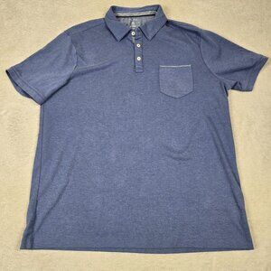 Tafari Mens Blue Polo Shirt Extra Large Smart Casual Coastal Minimalist Classic